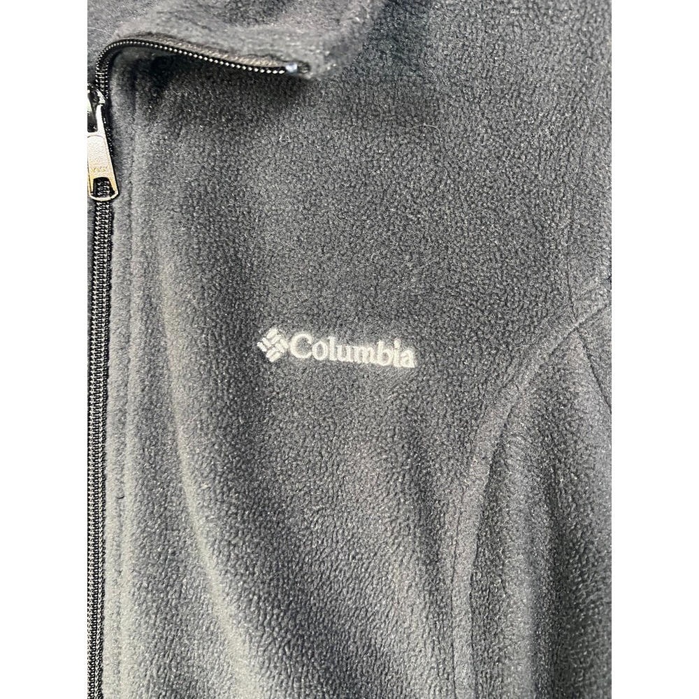 Columbia Men's XL Black Fleece Vest Hiking Minimalist Layering Gorpcore Zip Up - Picture 2 of 10